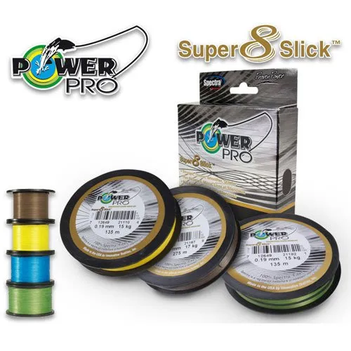 Linha Mult. Power Pro Super 8 Slick 135m 0.36mm 50lb Verde