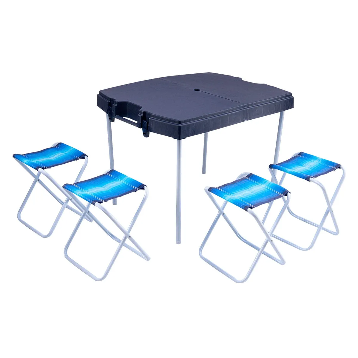 Mesa Prática Dobrável com Banquetas - MOR