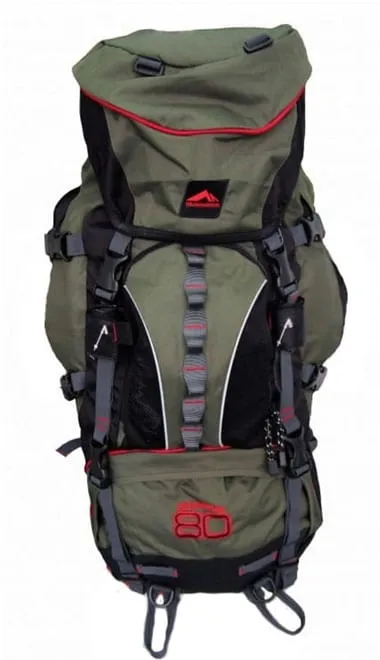 Mochila Cargueira Crampon 80 Litros Verde - Trilhas e Rumos