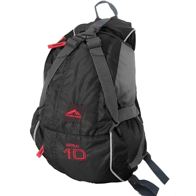 Mochila Hidrat 10 Litros Preto e Cinza - Trilhas e Rumos