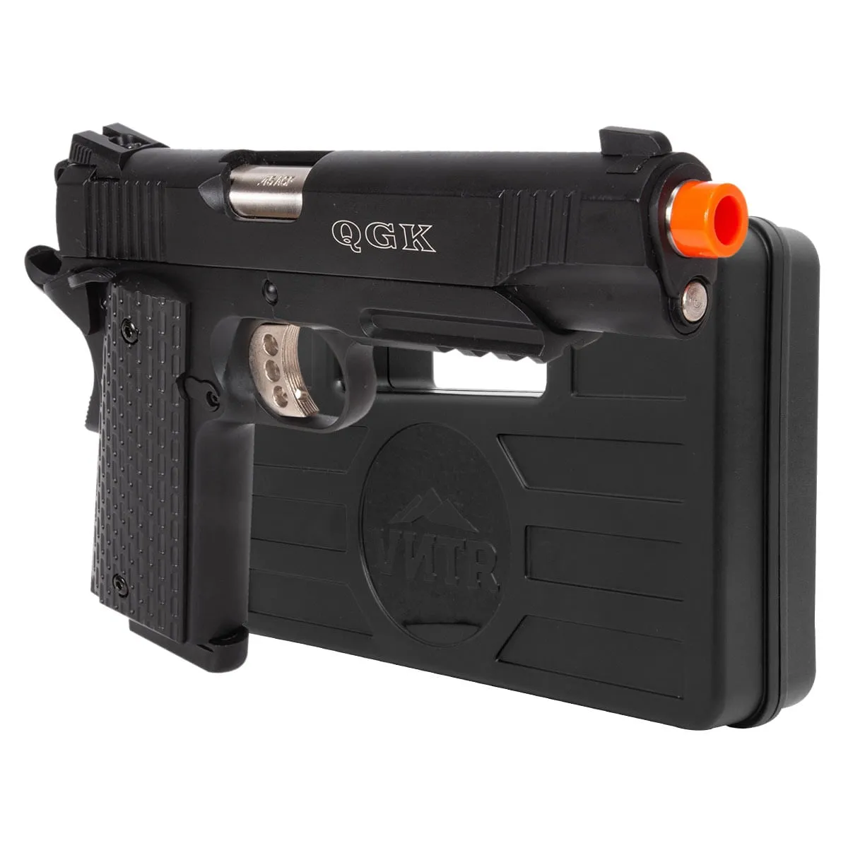 Pistola de Airsoft GBB Green Gas R28 M1911 Warrior Black + Maleta