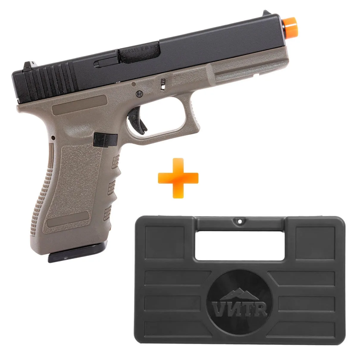 Pistola de Airsoft GBB R18 Green Blowback Slide Metal + Case