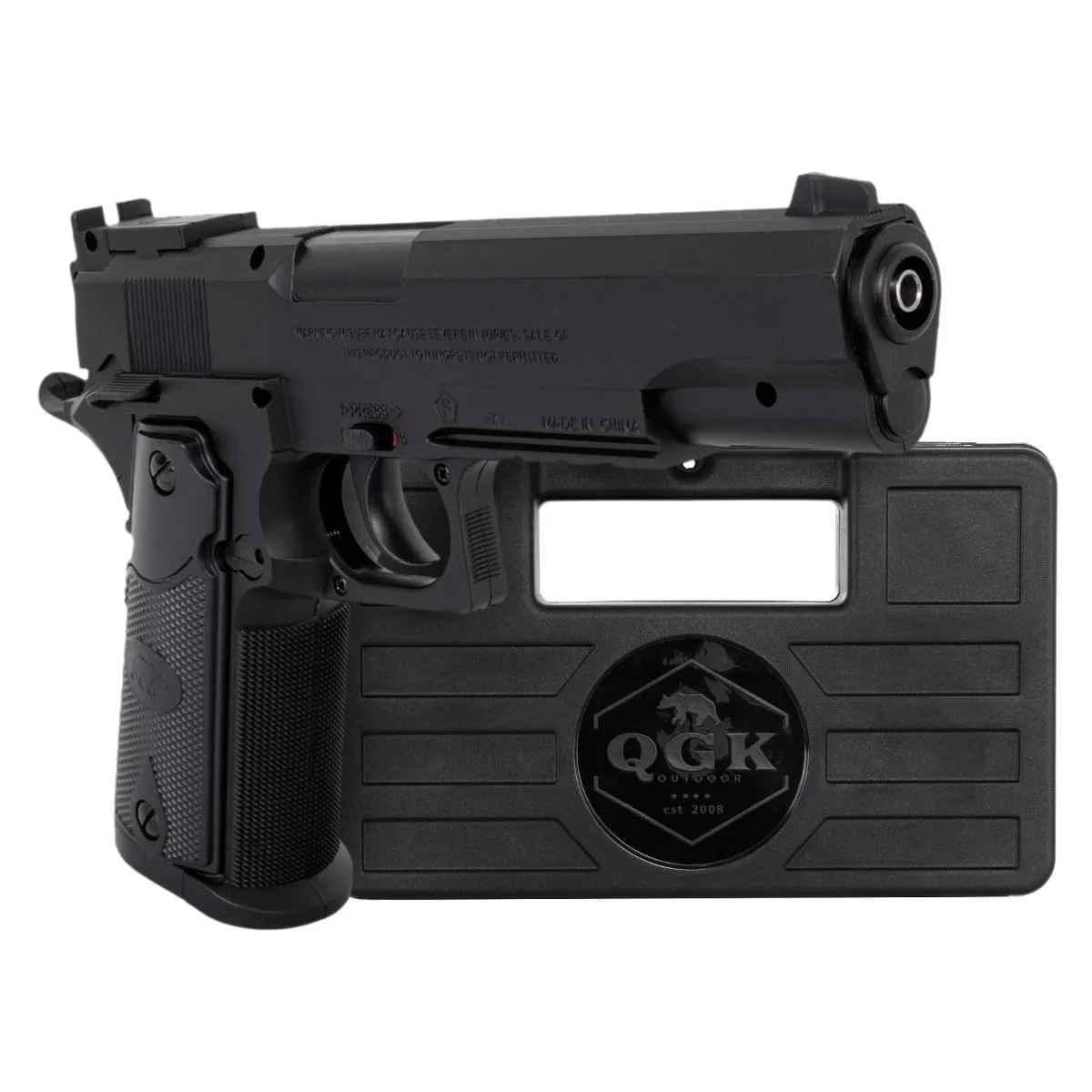 Pistola de Pressão a Gás CO2 Colt 1911 4.5mm - QGK + Maleta