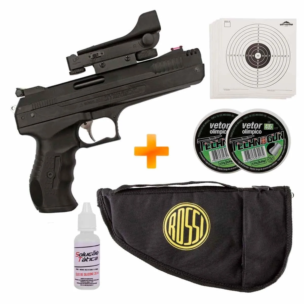 Pistola de Pressão Beeman 2006 4.5m + Red Dot + Capa + Chumbinho + Alvos + Óleo de Silicone