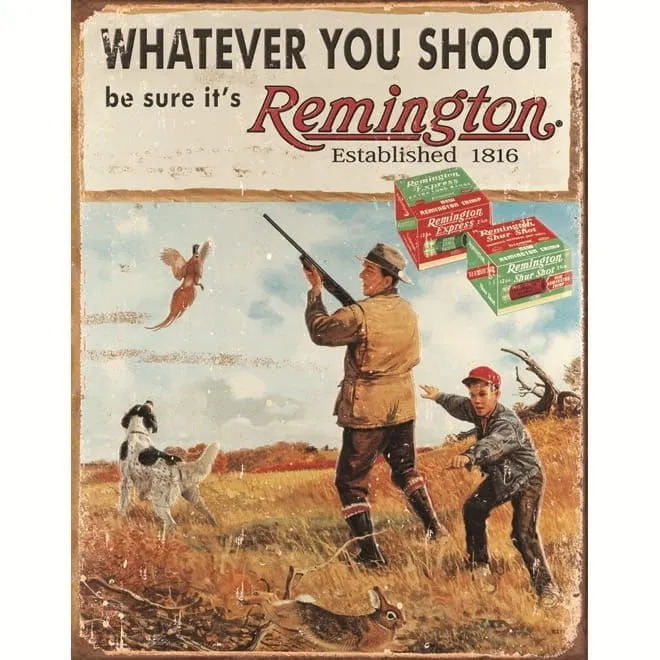 Placa Decorativa Remington Whatever You Shoot Oficial