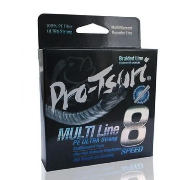 Linha multifilamento Pro-Tsuri 8X - 0,16 mm - 15 lbs - 137 m -Cinza Azulado