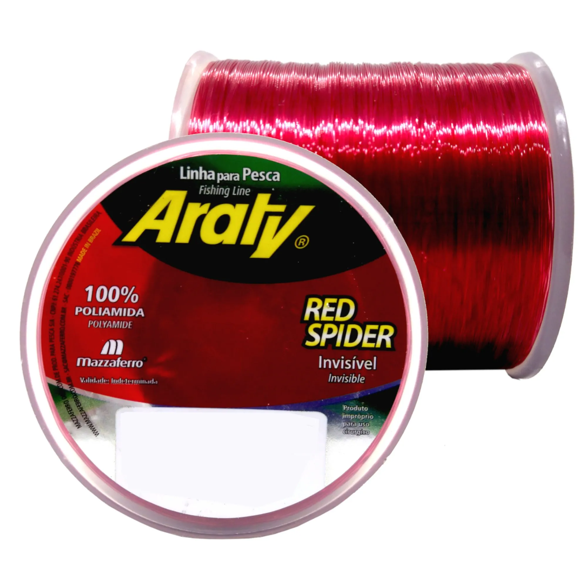 Linha Monofilamento Araty Red Spider - 100g Vermelho