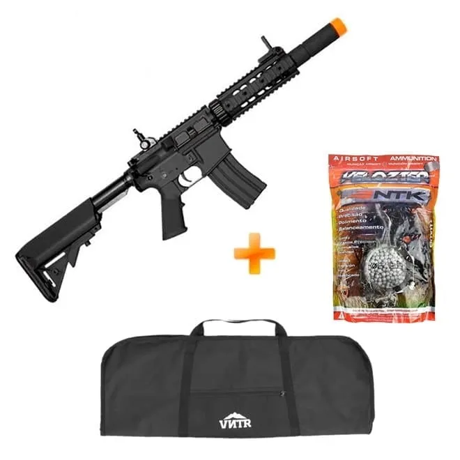 Rifle de Airsoft AEG CM513 M4A1 RIS BLACK CYMA + Capa + BB's