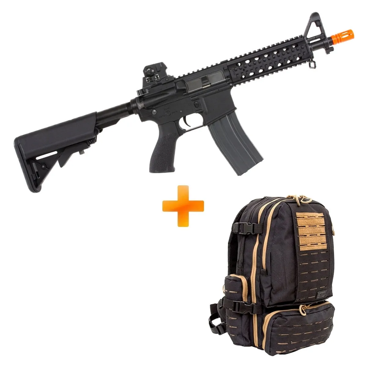 Rifle de Airsoft AEG M4A1 GR-15 Raider-L Blowback G&G + Mochila Ranger Invictus