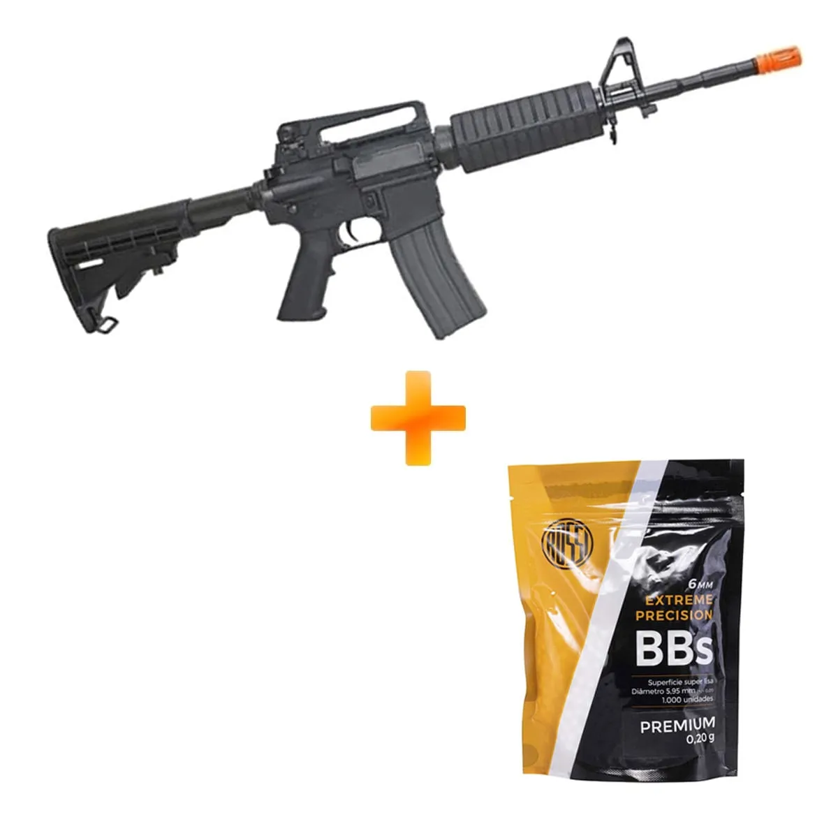 Rifle de Airsoft M4A1 Carbine CM16 AEG + BBs