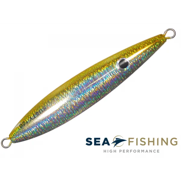 Isca artificial Slow Jig Sea Fishing modelo Rusty 150 g cor Amarelo