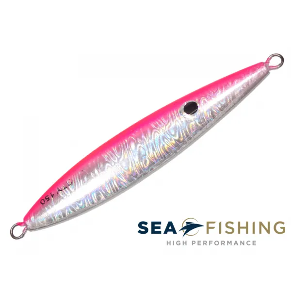 Isca artificial Slow Jig Sea Fishing modelo Rusty 150 g cor Rosa