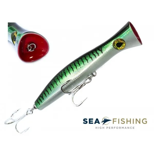 Isca Popper Sea Fishing modelo Sea Hunter cor Verde - 116 g - 200 mm