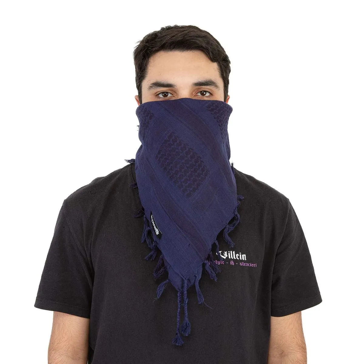 Shemagh Mirage Dune Dark Navy Blue 100% Algodão - Invictus