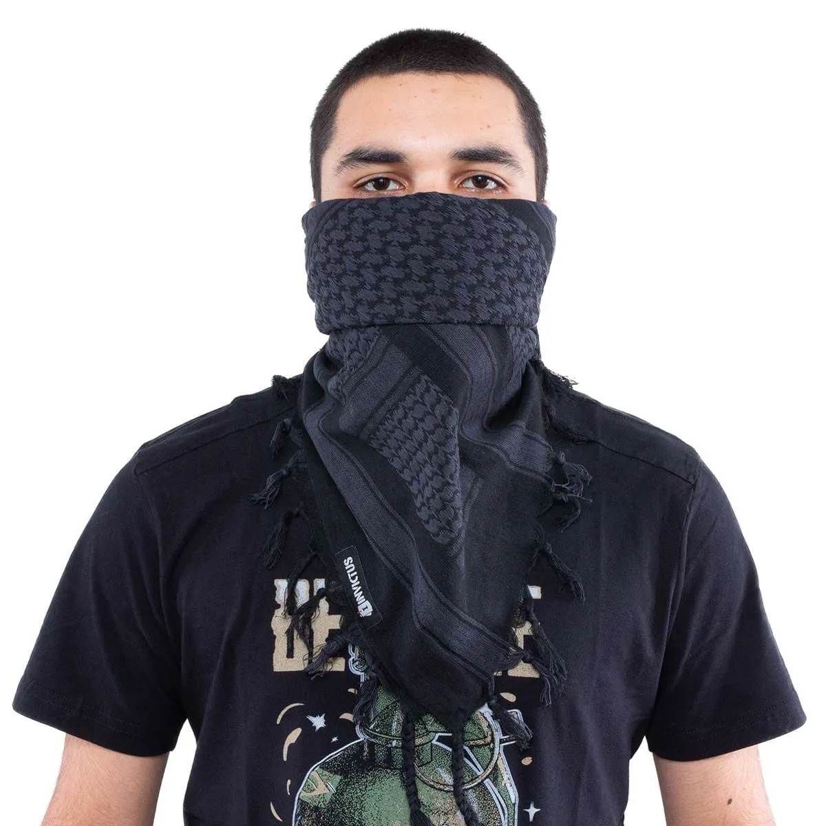 Shemagh Mirage Dune Preto e Cinza - Invictus